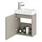 Milan W400 x D222mm Stone Grey Compact Wall Hung Basin Unit  Standard Large Image