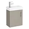 Milan W400 x D222mm Stone Grey Compact Wall Hung Basin Unit Large Image