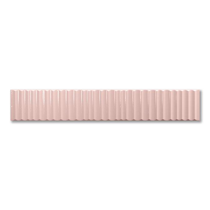 Kita Gloss Pink Fluted Wall Tiles - 50 x 300mm