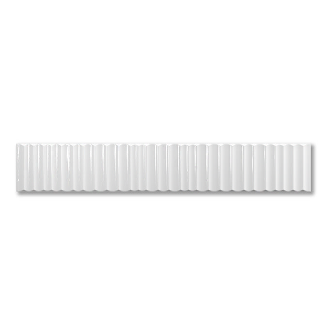 Kita Gloss White Fluted Wall Tiles - 50 x 300mm