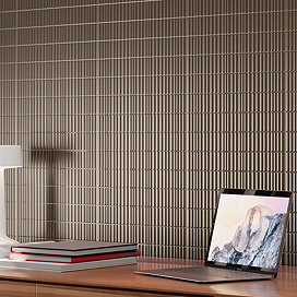 Kita Metallic Silver Fluted Wall Tiles - 50 x 300mm