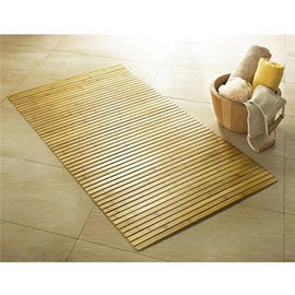 Kleine Wolke - Bamboo Wood Bath Mat - Nature - Various Size Options Medium Image