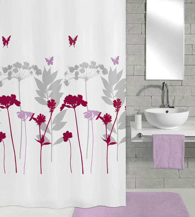 Kleine Wolke - Barcelona Polyester Shower Curtain - W1800 x H2000 - Berry Large Image