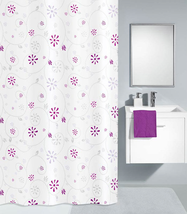 Kleine Wolke - Bijou Polyester Shower Curtain - W1800 x H2000 - Berry Large Image