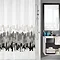 Kleine Wolke - City Polyester Shower Curtain - W1800 x H2000 - Black & White Large Image