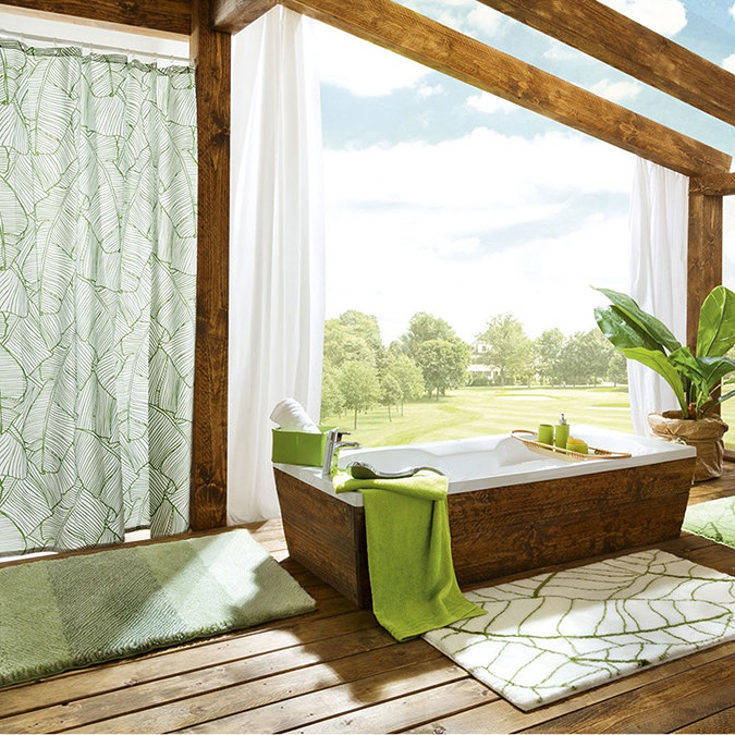 Kleine Wolke Jungle Polyester Shower Curtain - W1800 x H2000mm Profile Large Image