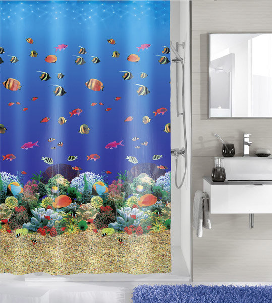 Kleine Wolke - Maldives PEVA Shower Curtain - W1800 x H2000 - 5202-148-305 Large Image