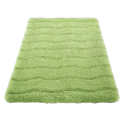 Kleine Wolke - Medina Organic Cotton Bath Mat - Green - Various Size Options Large Image