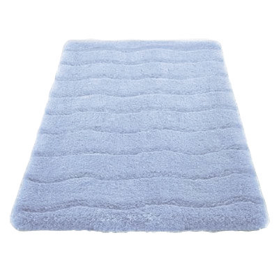 Kleine Wolke - Medina Organic Cotton Bath Mat - Light Blue - Various Size Options Large Image