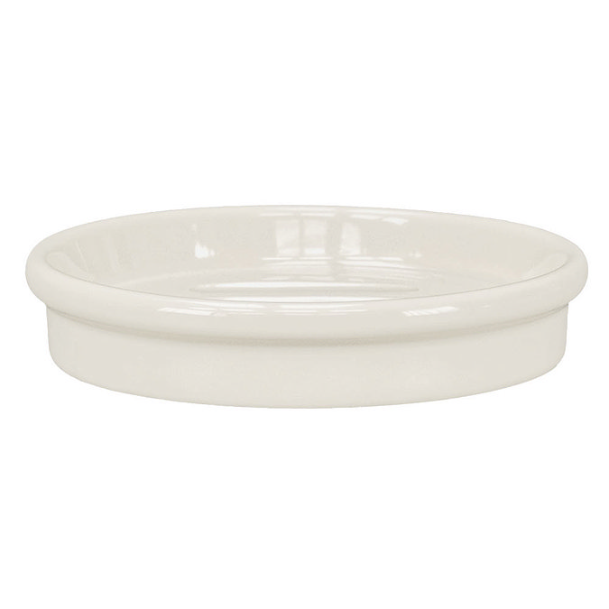 Kleine Wolke Raffi Volute Soap Dish - Snow White - 586-111-4853 Large Image