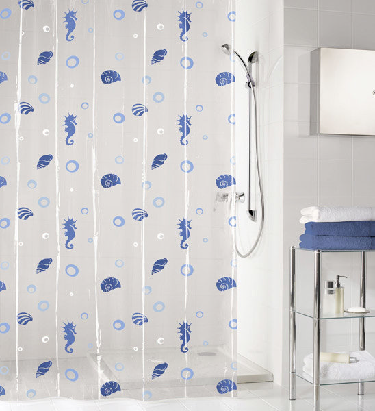 Kleine Wolke - Sandy Vinyl Shower Curtain - W1800 x H2000 - Blue - 5132-700-305 Large Image