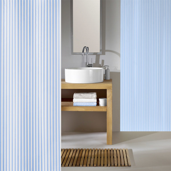 Kleine Wolke - Sanna Polyester Shower Curtain - W2400 x H2000 - Azur Large Image