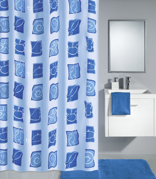 Kleine Wolke - Sealife PEVA Shower Curtain - W1800 x H2000 - Blue - 4990-700-305 Large Image