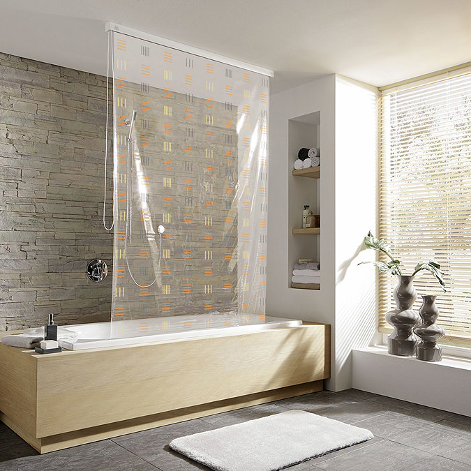 Kleine Wolke - Vinyl Copper Shower Roller Blind W1340 x H2400mm (Parts A+B) Large Image