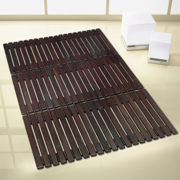 Kleine Wolke Window Wood Bath Mat 500 x 800mm Brown 5053318