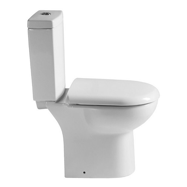 Knedlington Short Projection Cloakroom Toilet with Seat Profile Large Image
