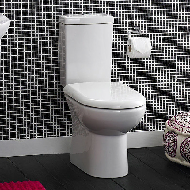 Knedlington Short Projection Cloakroom Toilet with Seat Standard Large Image