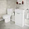 Knedlington Short Projection Toilet with 480mm Cabinet + Basin Set Large Image