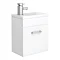 Kobe Cloakroom Wall Mounted Unit with Resin Basin W400 x D250mm - Gloss White Large Image