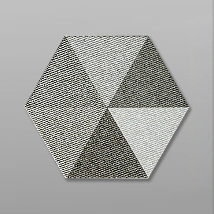 Kolmio Hexagon Grey Tiles - 200 x 240mm