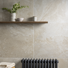 Kolyma Beige Stone Effect Wall and Floor Tiles - 600 x 600mm