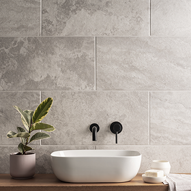 Kolyma Grey Stone Effect Wall and Floor Tiles - 300 x 600mm