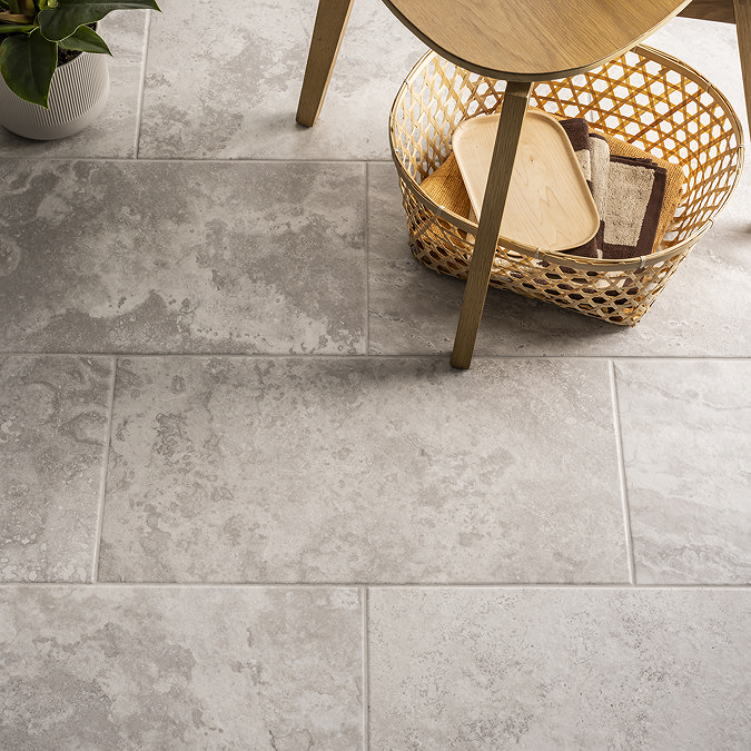 Kolyma Perla Grey Stone Effect Wall and Floor Tiles - 300 x 600mm