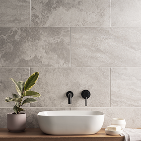 Kolyma Perla Grey Stone Effect Wall and Floor Tiles - 300 x 600mm