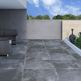 Korfu Outdoor Grey Floor Tiles - 600 x 900mm
