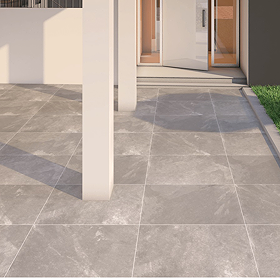 Korfu Outdoor Light Grey Floor Tiles - 600 x 900mm