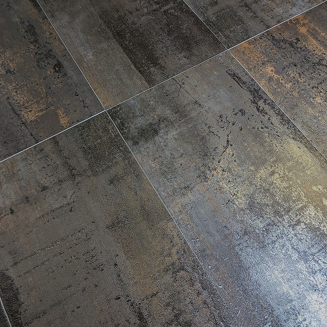 Korten Graphite Oxide Metal Effect Wall & Floor Tiles - 300 x 600mm
