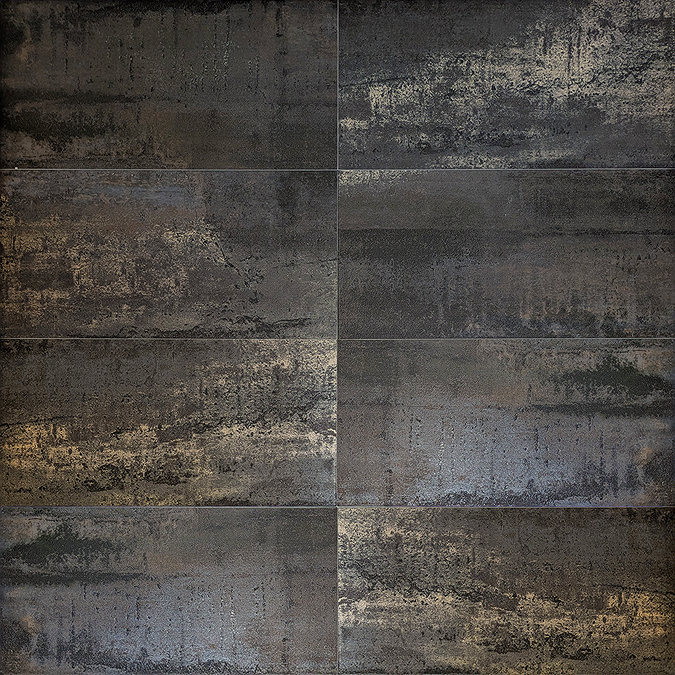Korten Graphite Oxide Metal Effect Wall & Floor Tiles - 300 x 600mm