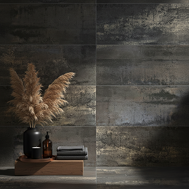 Korten Graphite Oxide Metal Effect Wall & Floor Tiles - 300 x 600mm