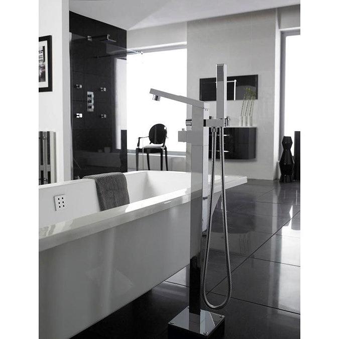 Hudson Reed Kubix Freestanding Thermostatic Bath Shower Mixer - PA332 Profile Large Image