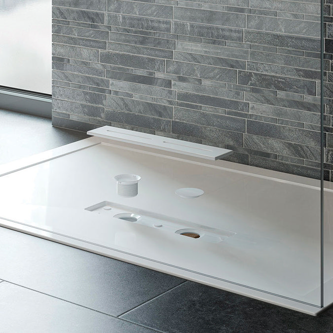 Kudos Connect2 900 x 900mm Anti-Slip Quadrant Shower Tray + Waste  Feature Large Image