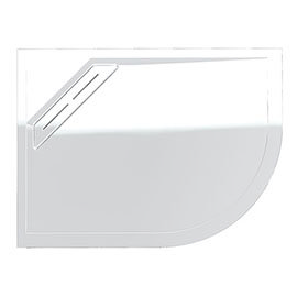 Kudos Connect2 Anti-Slip Offset Quadrant Shower Tray + Waste - Left Hand Medium Image