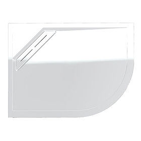 Kudos Connect2 Anti-Slip Offset Quadrant Shower Tray + Waste - Left Hand Large Image