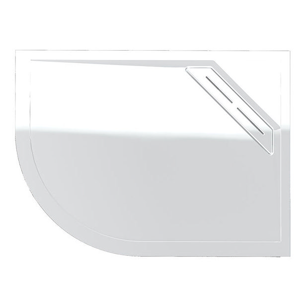 Kudos Connect2 AntiSlip Offset Quadrant Shower Tray + Waste Right Hand