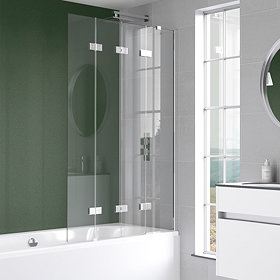 KUDOS Inspire 6mm Four Panel In-Fold Bathscreen (Right Hand) Large Image