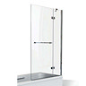 KUDOS Inspire 6mm Two Panel Out-Swing Bathscreen with Towel Rail (Right Hand) Large Image