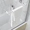 KUDOS Inspire 8mm Single Panel Bath Screen with Towel Rail  Standard Large Image