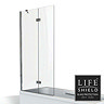 KUDOS Inspire 8mm Two Panel In-Fold Bathscreen  In Bathroom Large Image