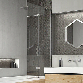 KUDOS Inspire 8mm Two Panel In-Fold Bathscreen (Right Hand) Large Image