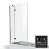 KUDOS Inspire 8mm Two Panel In-Swing Bathscreen  In Bathroom Large Image