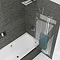 KUDOS Inspire 8mm Two Panel Out-Swing Bathscreen with Towel Rail Standard Large Image