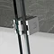 KUDOS Inspire 8mm Two Panel Out-Swing Bathscreen with Towel Rail In Bathroom Large Image