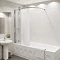 KUDOS Inspire Over Bath Shower Panel with Bow Corner Rail Large Image