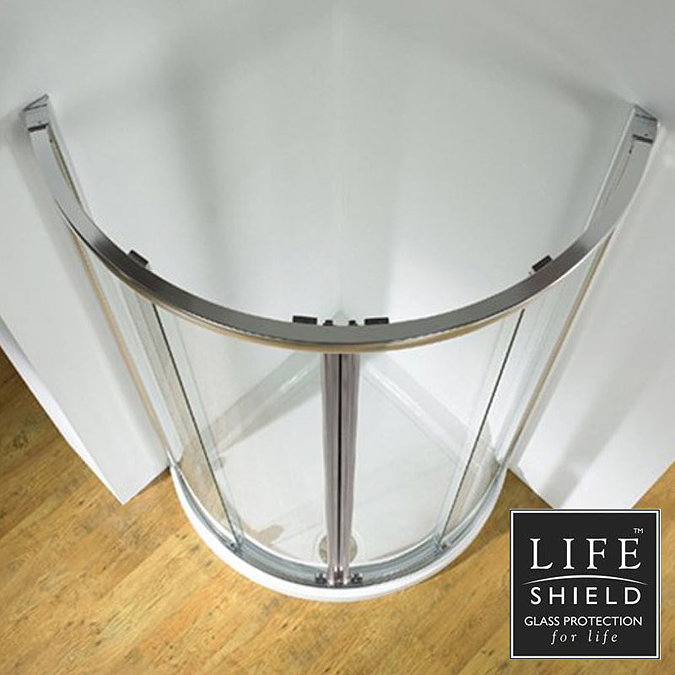 Kudos Original 910 Curved Sliding Shower Enclosure + Tray Large Image