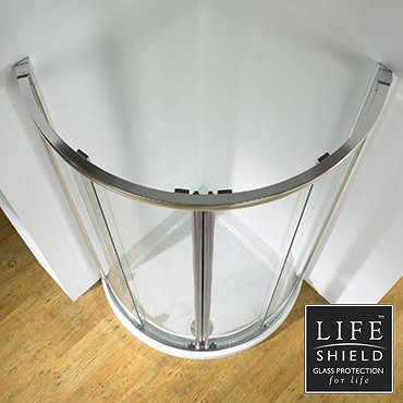Kudos Original 910 Curved Sliding Shower Enclosure + Tray  Profile Large Image
