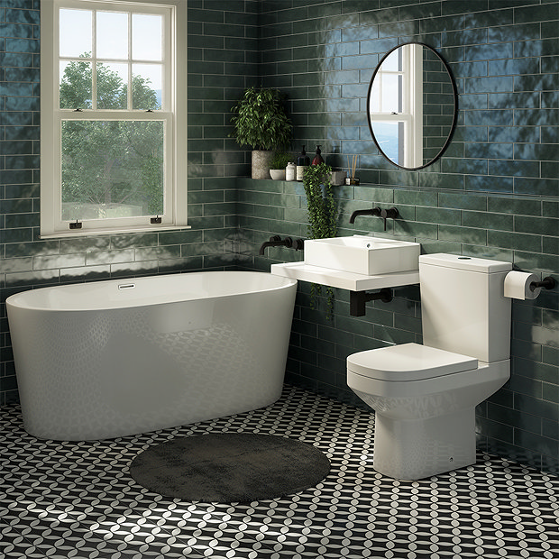 Kyoto 450 x 310mm 0TH Rectangular Basin | Victorian Plumbing UK
